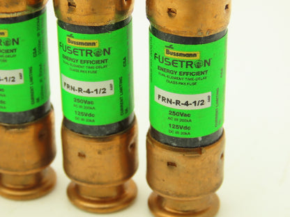 Bussman FRN-R-4-1/2 Fusetron Dual Element Time Delay Fuse 4.5A 250VAC Box of 10