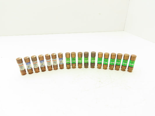 Various Mfr Dual Element Time Delay Fuse 6-10A 250VAC Class RK5 Mixed Lot of 18