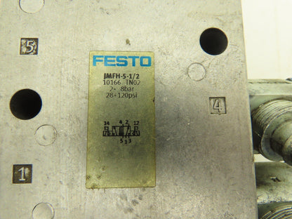 Festo JMFH-5-1/2 10166 Pneumatic Control Valve 5 Way 120 PSI 3/4"NPT 110V
