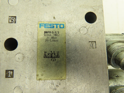Festo JMFH-5-1/2 10166 Pneumatic Control Valve 5 Way 120 PSI 3/4"NPT 110V