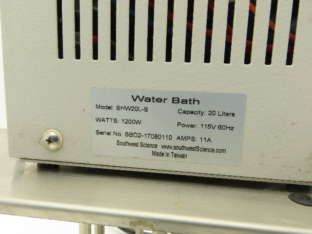 Southwest Science SHW20L-S Water Bath Immersion Heater 1200W 115V