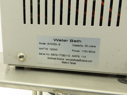 Southwest Science SHW20L-S Water Bath Immersion Heater 1200W 115V