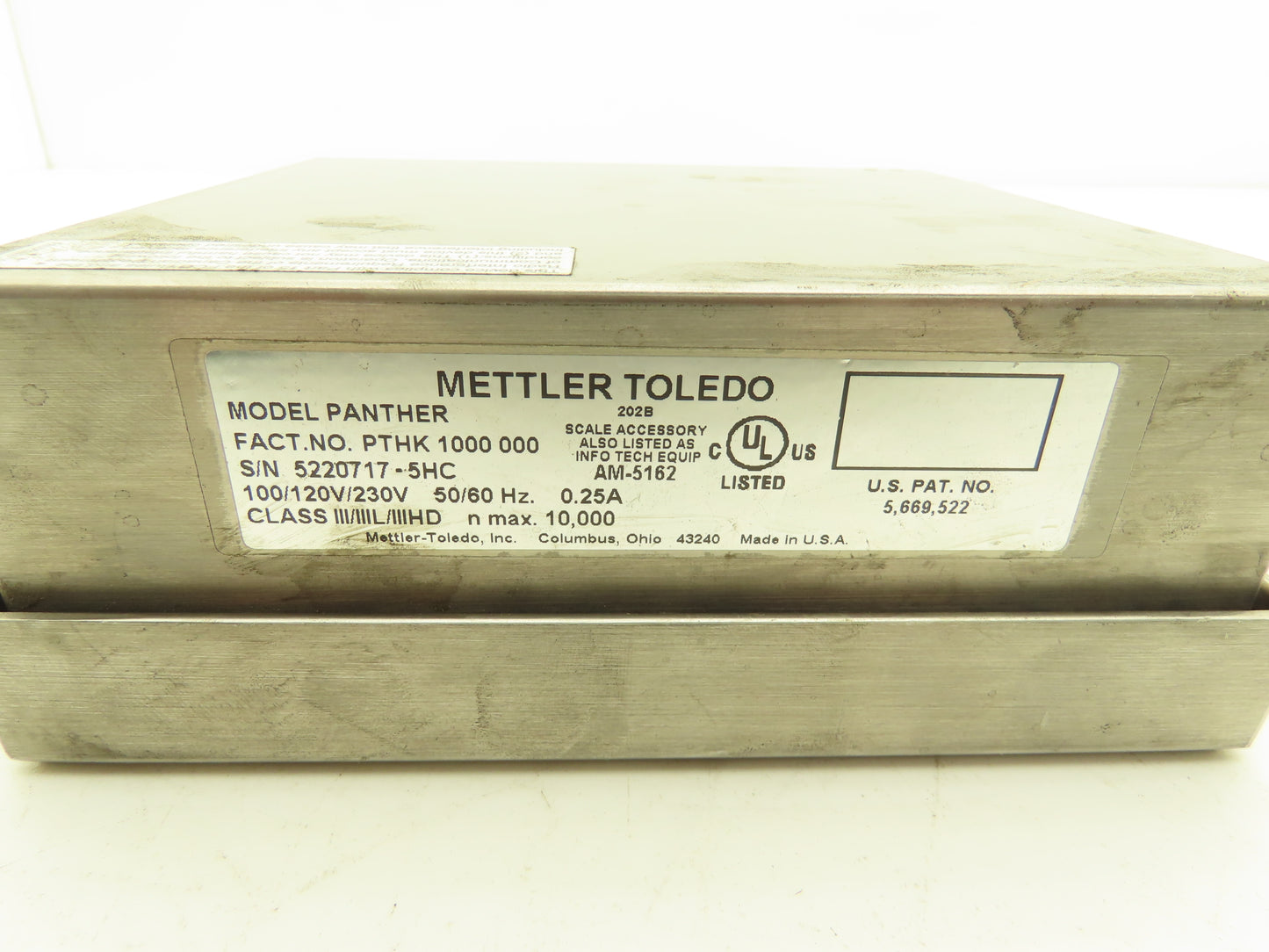 Mettler Toledo PTHK 1000 000 Panther Plus Digital Scale Indicator Readout