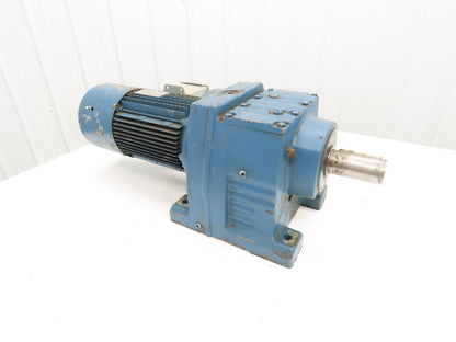 Sew Eurodrive R87 DV100L4/BMG Inline Gearmotor 3kw 277/480V 63.68:1 Ratio 27rpm
