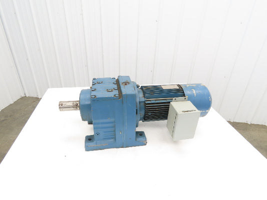 Sew Eurodrive R87 DV100L4/BMG Inline Gearmotor 3kw 277/480V 63.68:1 Ratio 27rpm