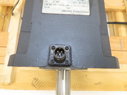 Okuma BL-MP500J-20SB AC Servo Motor 7.1kW 2000 RPM 132V 3PH Encoder ER-JH-7200D