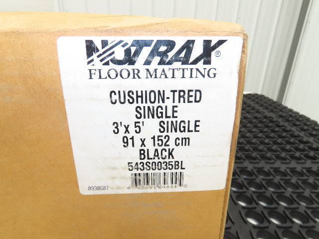 NoTrax 543S0035BL Mat 3x5' Black Anti-Fatigue Drainage