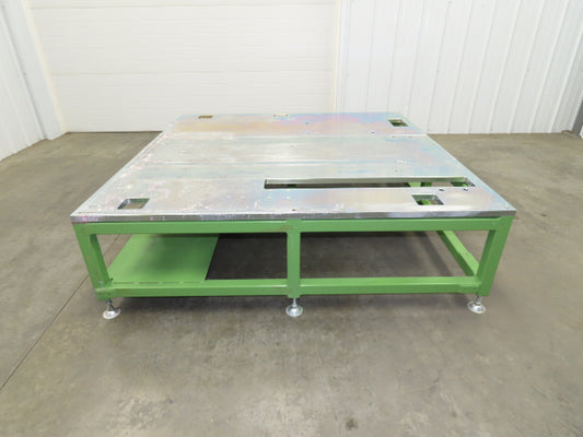 1" Steel Top Machine Base Welding Layout Table Work Bench 64x65" 19"H
