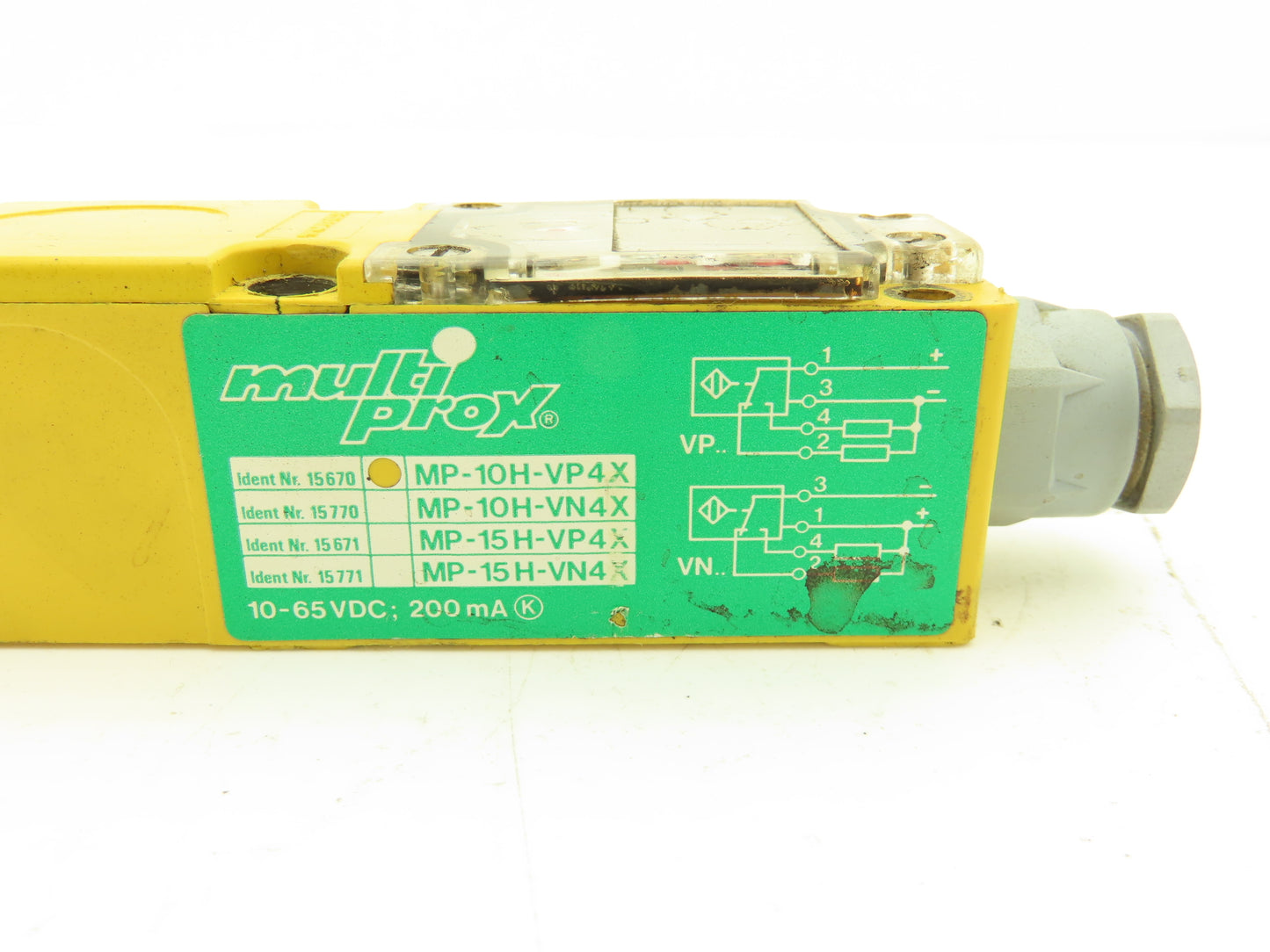 Turck MP-10H-VP4X Proximity Switch Inductive 10-65VDC