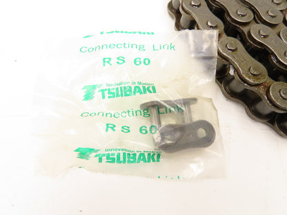Tsubaki RS60 RIV Riveted Steel Roller Chain #60 3/4" Pitch Single Strand 20Ft