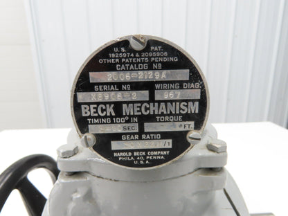 Beck R092879-01-01 Electric Rotary Valve Actuator Damper Drive 330° 3-10 Second