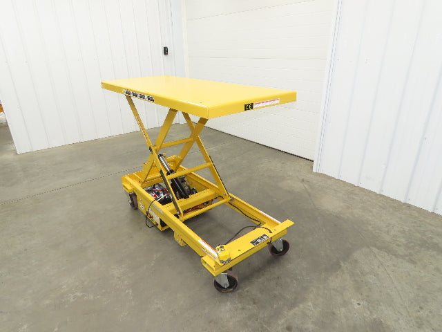 Vestil CART-1000-LD Hydraulic Elevating Lift Cart 1000Lbs 12V DC Powered