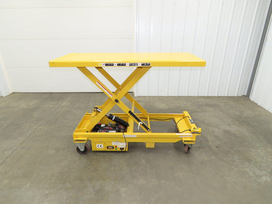 Vestil CART-1000-LD Hydraulic Elevating Lift Cart 1000Lbs 12V DC Powered