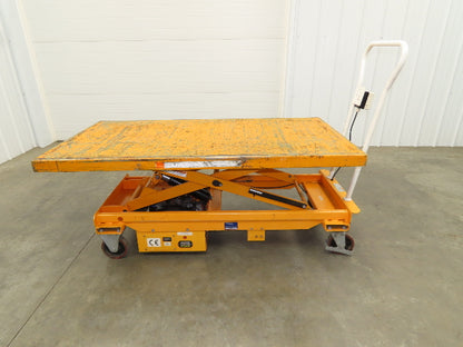 Vestil CART-1000-LD Hydraulic Elevating Lift Cart Table 1000Lbs 12VDC Mobile