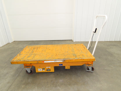 Vestil CART-1000-LD Hydraulic Elevating Lift Cart Table 1000Lbs 12VDC Mobile