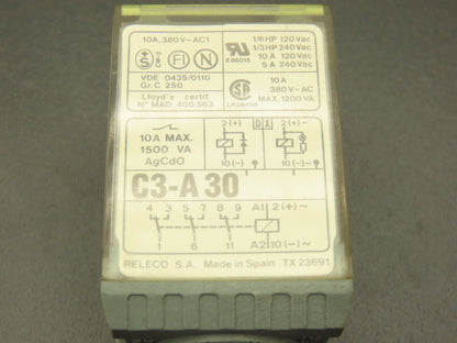 Comat C3-A 30 Relay 10A 380VAC 11-Pin Lot of 20