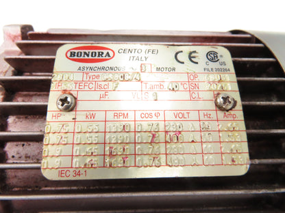 Varvel SRS060401925 Gearmotor 40:1 Ratio 42rpm 3/4Hp 230/460V Hollow Shaft