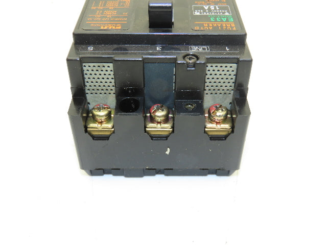 Fuji EA33 Circuit Breaker 15A 460VAC 3-Pole Lot of 4