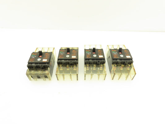 Fuji EA33 Circuit Breaker 15A 460VAC 3-Pole Lot of 4