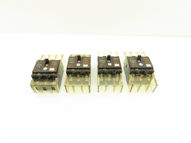 Fuji EA33 Circuit Breaker 15A 460VAC 3-Pole Lot of 4