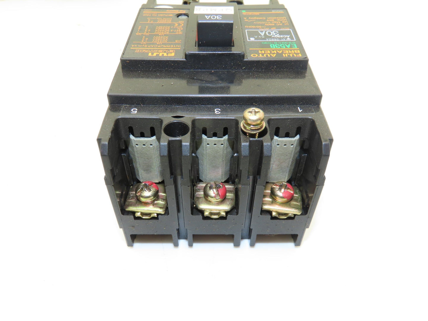 Fuji EA53B Circuit Breaker 30A 550VAC 3-Pole Lot of 5