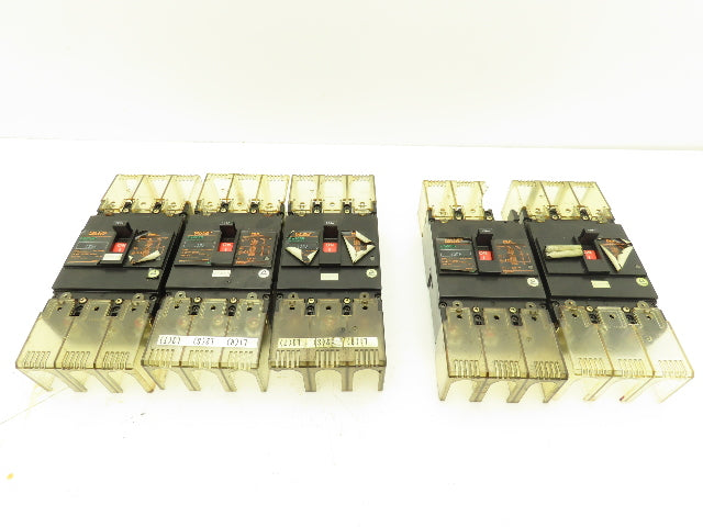 Fuji EA203B Circuit Breaker 150A 125A 550VAC 3-Pole Mixed Lot of 5