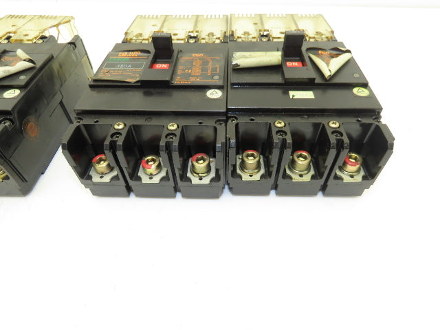 Fuji EA203B Circuit Breaker 150A 125A 550VAC 3-Pole Mixed Lot of 5