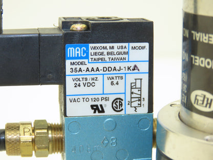 Key High Vacuum Products PSA-100-KN61907 Valve Right Angle Air Solenoid 24VDC