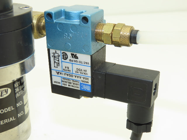 Key High Vacuum Products PSA-100-KN61907 Valve Right Angle Air Solenoid 24VDC