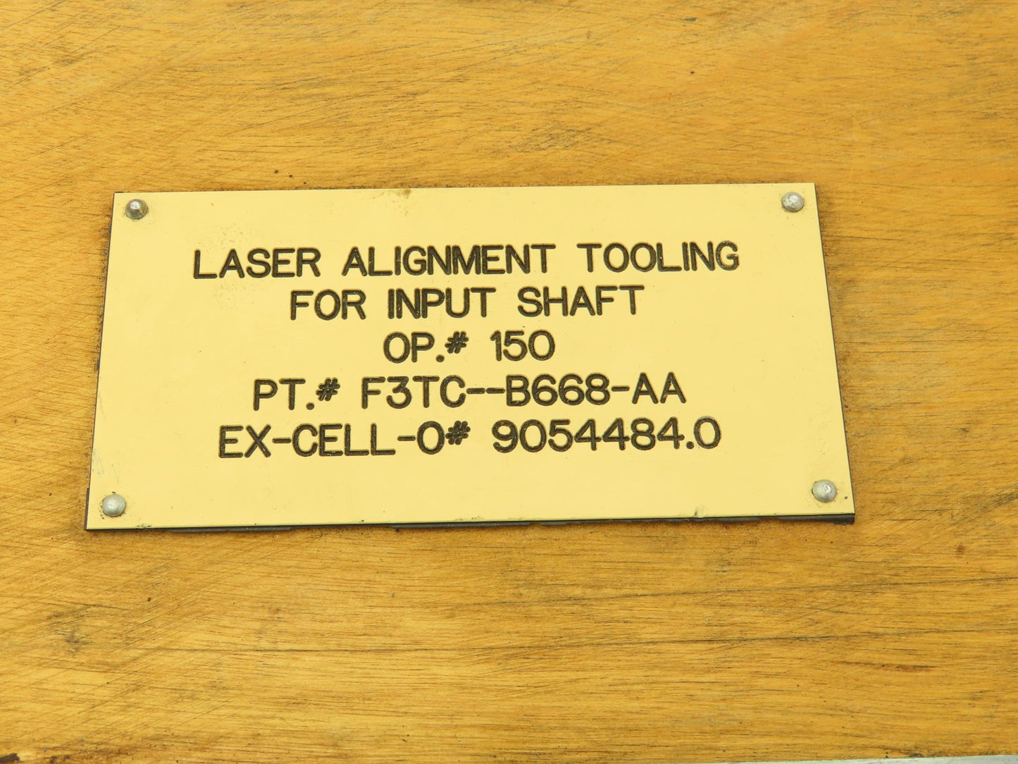 Intra Corporation F3TC-B668-AA Laser Alignment Tooling For Input Shaft OP. #150