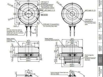 CKD Absodex AX4075TS-DM20-P3-S-U5 Rotary Indexer Actuator Drive 200V 3PH 127rpm