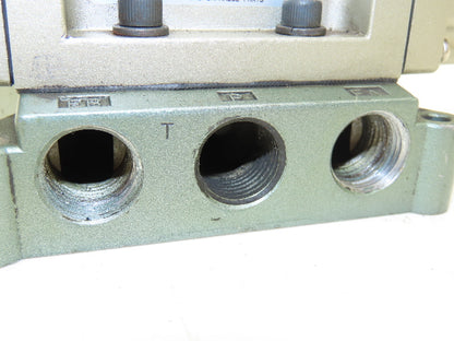 SMC NVS4134-0009D Pneumatic Air Solenoid Valve 1/2" NPT 150 psi 120VAC 115°F