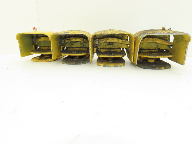 Foot Pedal Switch Shield Locking Latch Yellow Lot of 4