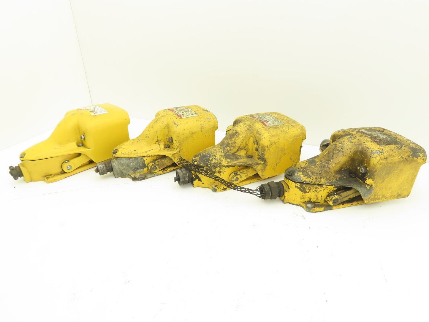 Foot Pedal Switch Shield Locking Latch Yellow Lot of 4