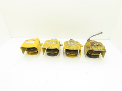 Foot Pedal Switch Shield Locking Latch Yellow Lot of 4