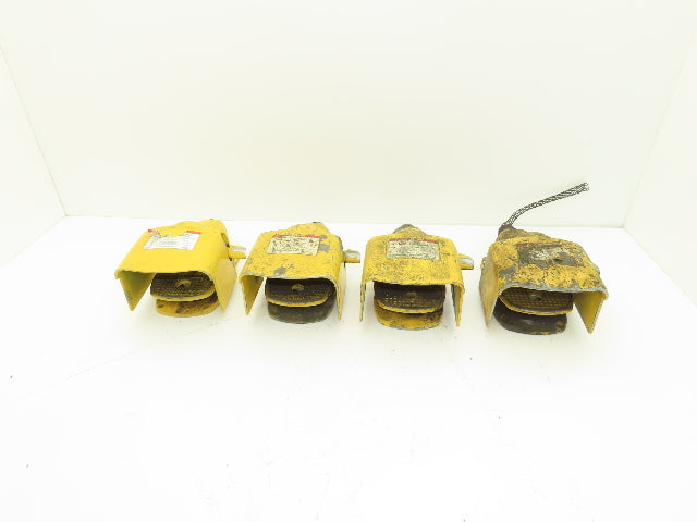 Foot Pedal Switch Shield Locking Latch Yellow Lot of 4