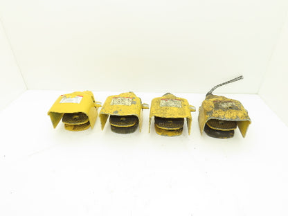 Foot Pedal Switch Shield Locking Latch Yellow Lot of 4