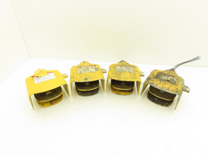 Foot Pedal Switch Shield Locking Latch Yellow Lot of 4