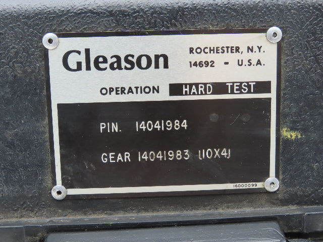Gleason Operation Hard Test Kit Gear 14041983 (10X4) & Pin 14041984