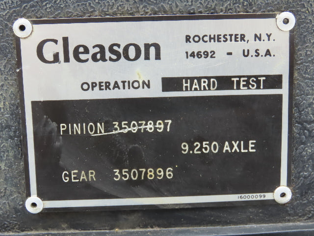 Gleason Operation Hard Test Kit Gear 3507896 Axle 9.25  & Pinion 3507897
