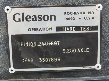 Gleason Operation Hard Test Kit Gear 3507896 Axle 9.25  & Pinion 3507897