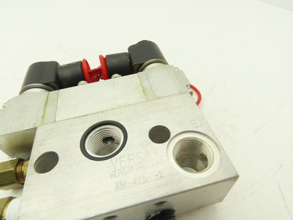Versa KGG-4232 Pneumatic Air Solenoid Valve Manifold Assembly 24VDC 35-175 psi