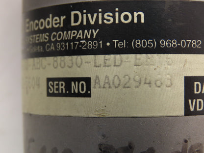 BEI H25E-SB-600-ABC-8830-LED-EM16 Rotary Incremental Encoder 3/8" Shaft 5VDC