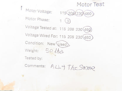 BSM Brown & Sharpe No 2-S Hydraulic Gear Pump 200psi 1Hp 1140rpm 230/460V Motor