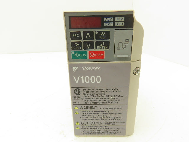 Yaskawa CIMR-VU2A0006FAA V1000 Series AC Servo Drive 240V 3Ph Rev C