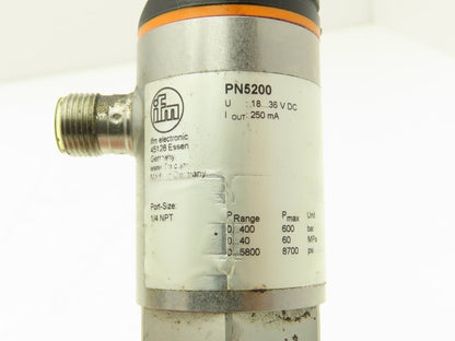 IFM 400-SBN14-HFPKG Efector Pressure Sensor 36VDC 1/4NPT