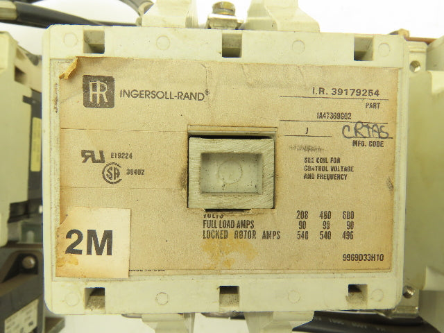 Ingersoll Rand Star Delta Motor Starter 90A 600V 60Hp 3Ph 120V Coil