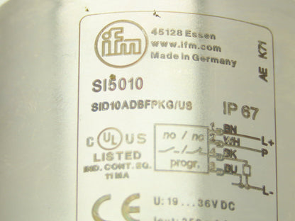Ifm SI5010 SID10ADBFPKG/US Efector Flow Monitor 24VDC