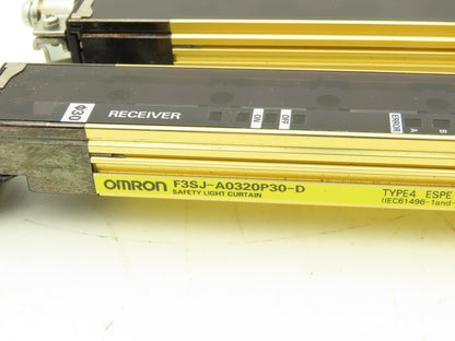 Omron F3SJ-A0320P30-L F3SJ-A0320P30-D Light Curtain Emitter Receiver Set/Bracket