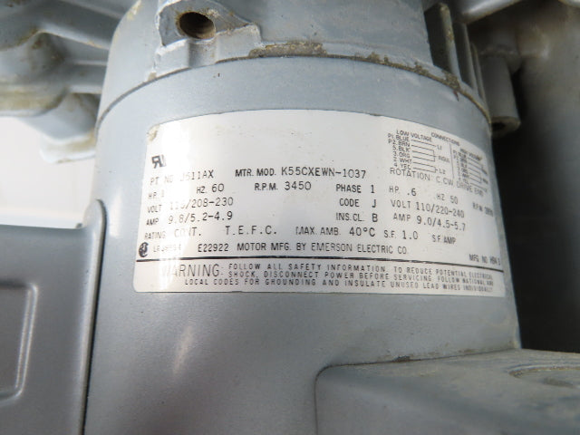 Thermo Environmental 3616 Regenerative Blower Vacuum Pump 1Hp 115/230v 1ph 92CFM